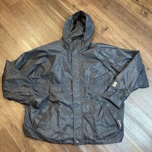 Helly Hanson HH Packable Hooded Jacket Sz XL Blue Full Zip Windbreaker Rain Gear